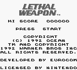 Lethal Weapon (USA) Title Screen